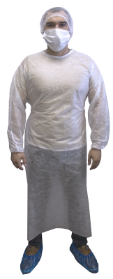 Халат стерильный хирургический ХЛ.01 на завязках, 35г/м2, 140 см, белый, шт