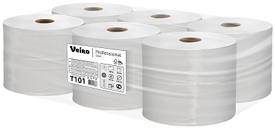 Однослойная туалетная бумага в больших рулонах Veiro Professional Basic (T101)