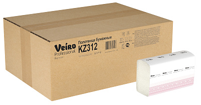 Двухслойные водорастворимые полотенца для рук Veiro Professional Premium (KZ312)