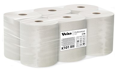 Однослойные полотенца бумажные в рулонах Veiro Professional Basic (K101)