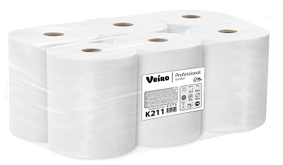 Однослойные полотенца бумажные в рулонах Veiro Professional Comfort (K211)