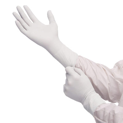 Стерильные нитриловые перчатки KIMTECH G3 белого цвета