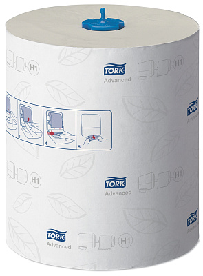 Двухслойные бумажные полотенца в рулоне Tork H1 Advanced Soft Matic (120067)