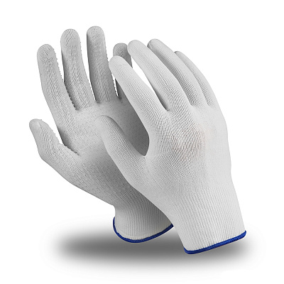 Нейлоновые перчатки с точечным ПВХ покрытием (TNG-27)