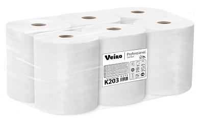 Двухслойные полотенца бумажные в рулонах Veiro Professional Comfort (K203)