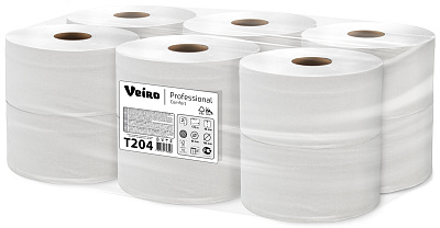 Двухслойная туалетная бумага в средних рулонах Veiro Professional Comfort (T204)